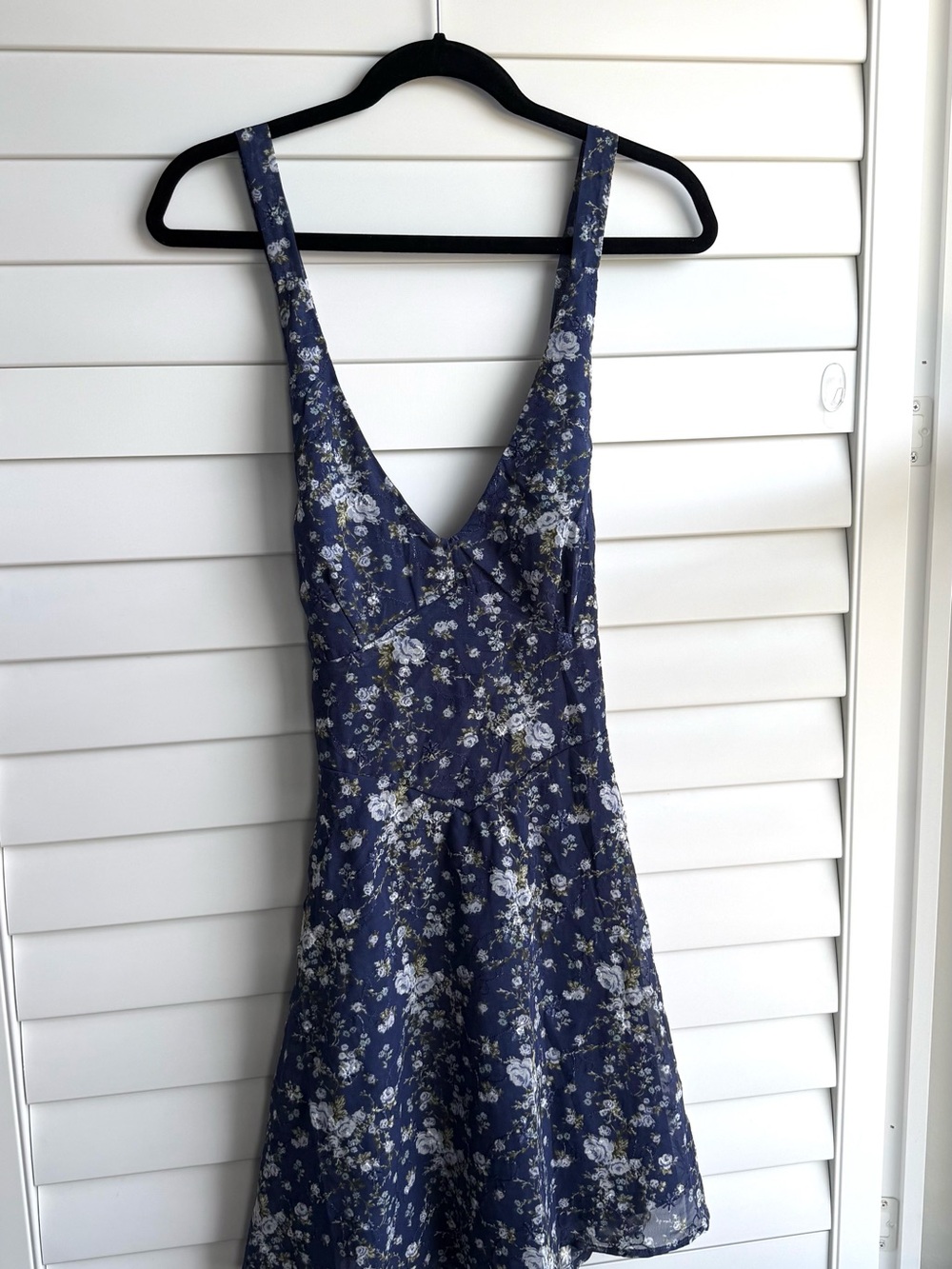 Altar'd State Navy Floral A-Line Dress